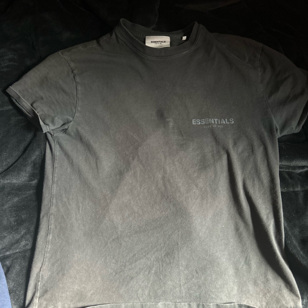 Fear of God Essentials Black Short Sleeve Logo Tee